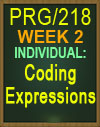 PRG/218 CODING EXPRESSIONS